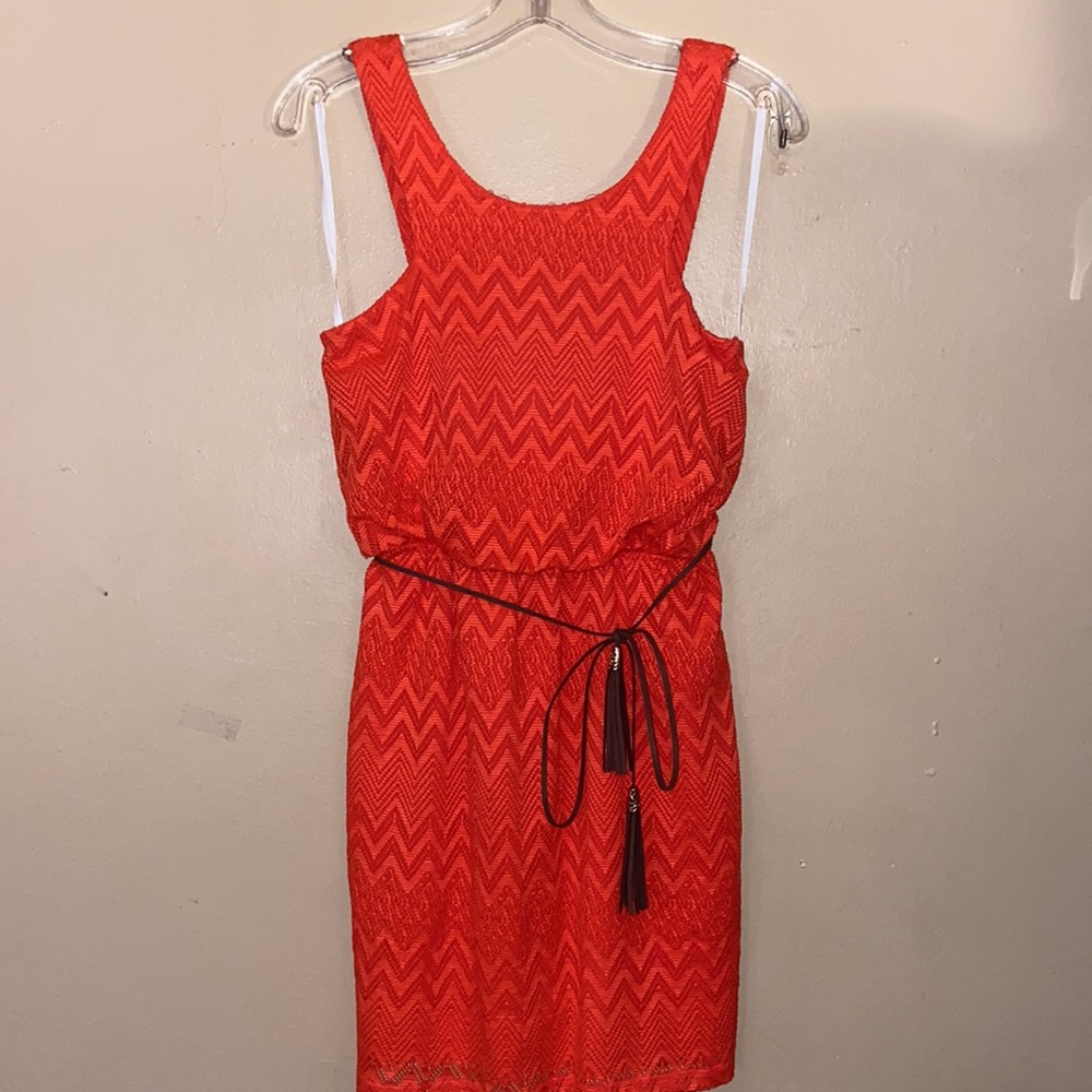 Coral mini dress